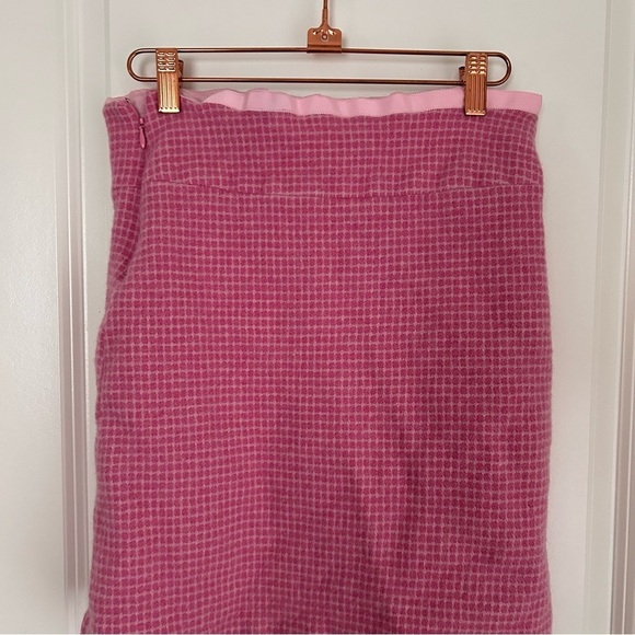 Tibi vintage wool pink checkered mini skirt - Picture 3 of 6